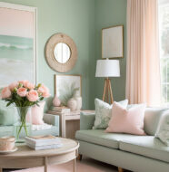 Blush Pink and Soft Green Beach Retreat