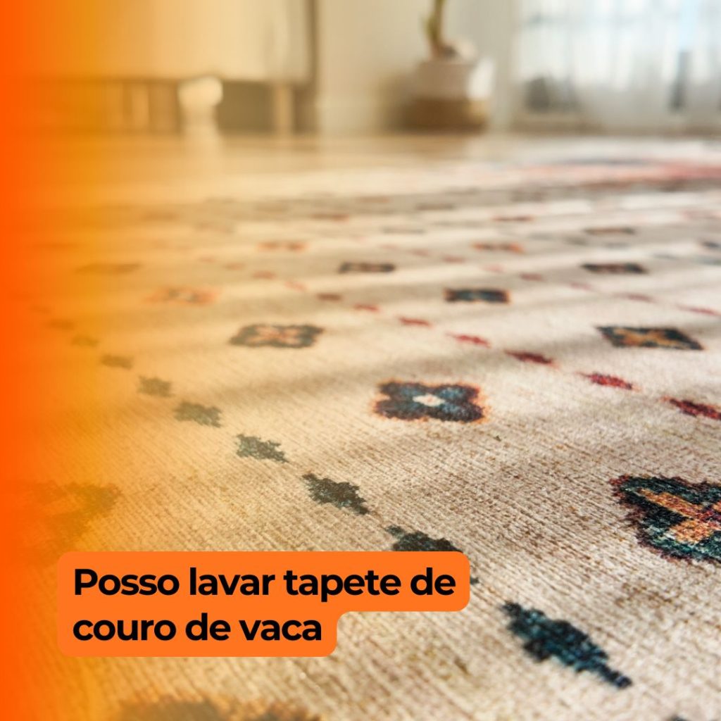 Posso lavar tapete de couro de vaca