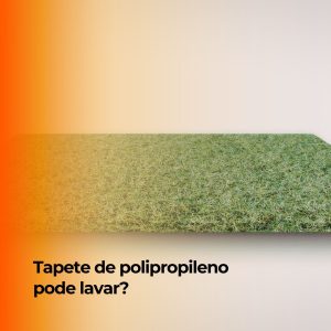 Tapete de polipropileno pode lavar?